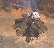 Peat on the hearth