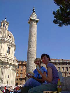 Lunch with Trajan's Column