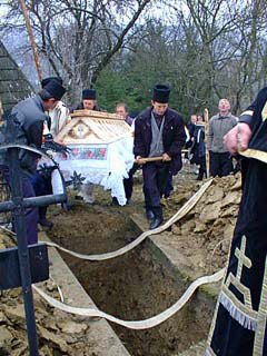 Burial beginning