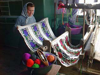 Pillow cases hot off the loom
